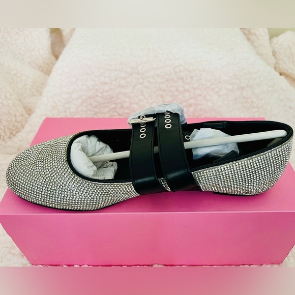 NIB Dolls Kill Sugar Thrillz Petty Princess Bling Flats w/ Criss Cross Buckle - Picture 11 of 17